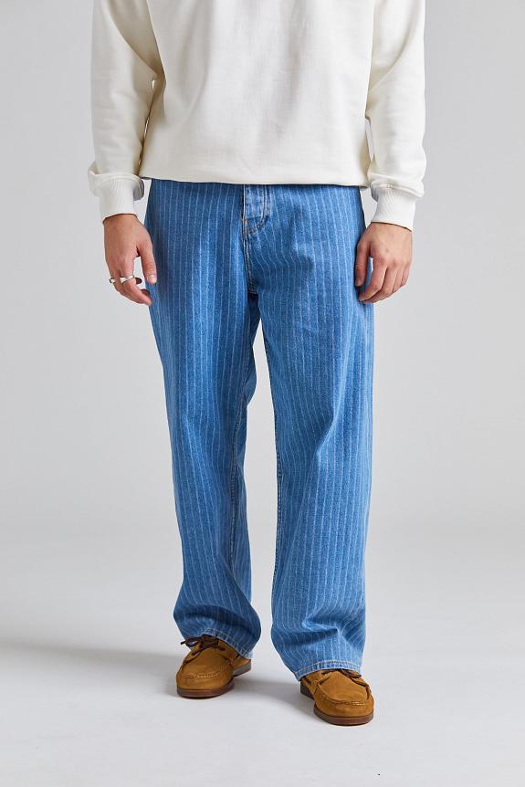 Drôle de Monsieur Le Jean Baggy Rayures Light Blue